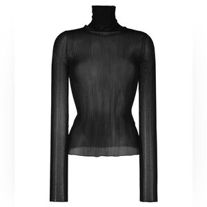 NWT Givenchy Black Semi-Sheer Turtleneck